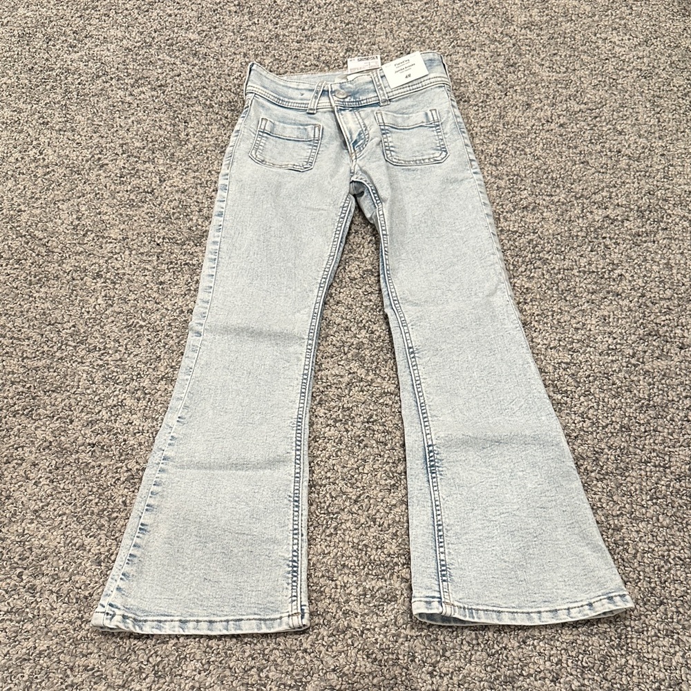H&M Kids Girls Light Blue Wide Leg Jeans